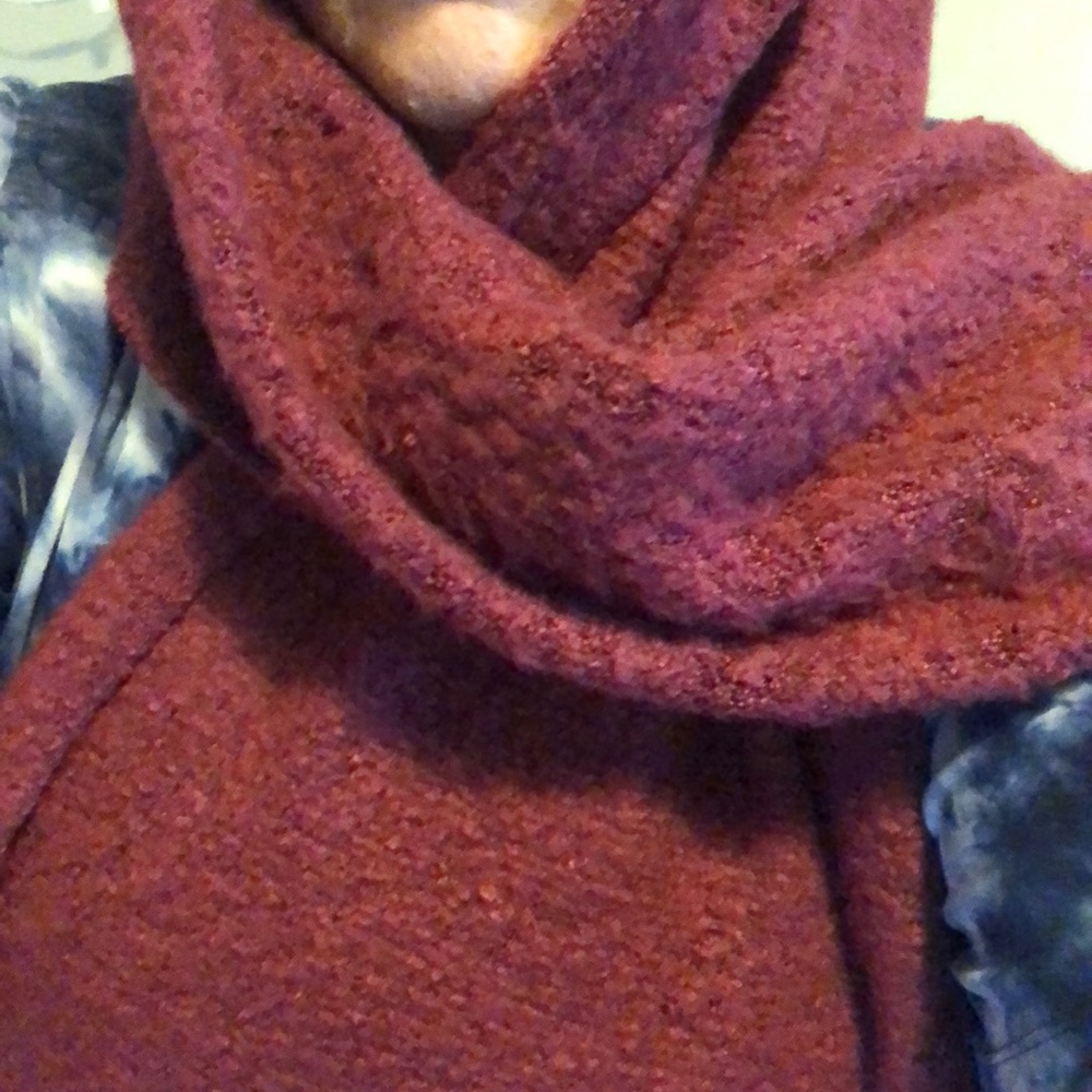 Marcus Adler Wide Knit Scarf Burgundy